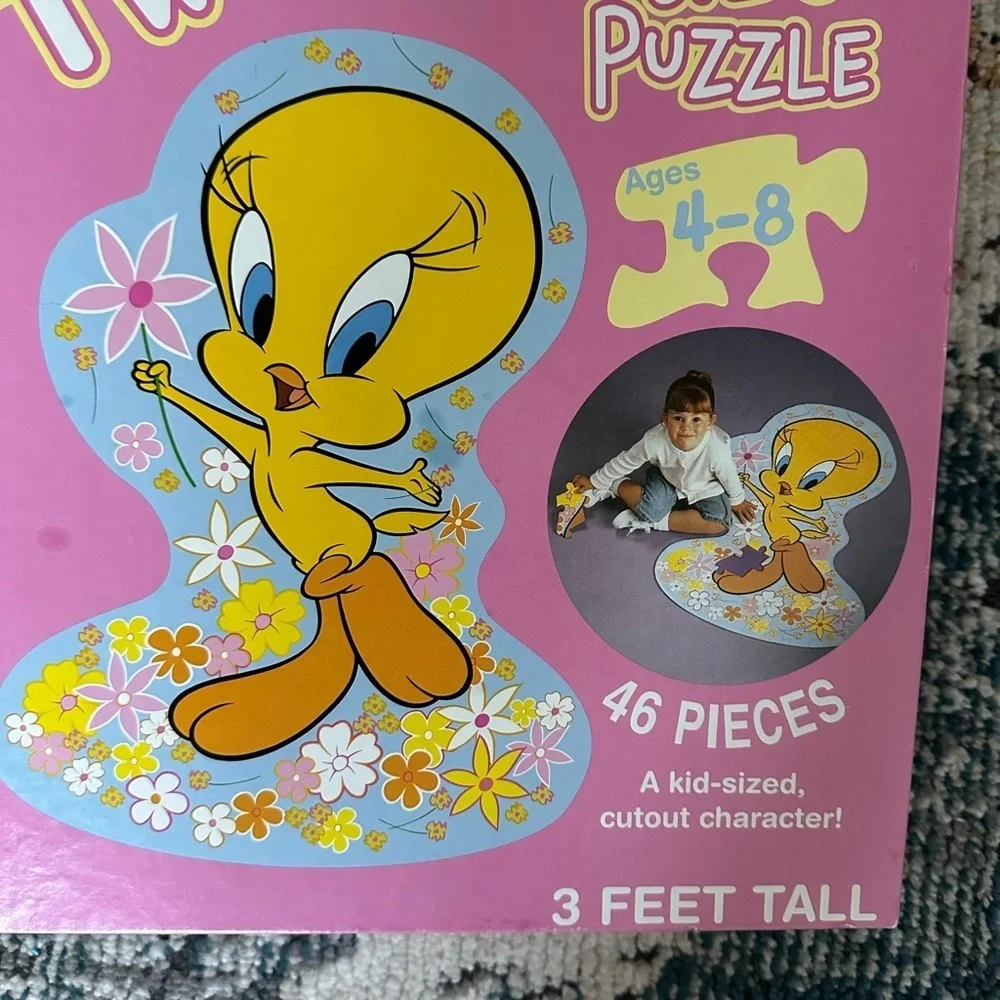 Vintage 90s Looney Tunes Tweety Bird Puzzle 3 FOOT Tall Life Size Puzzle Age 4-8